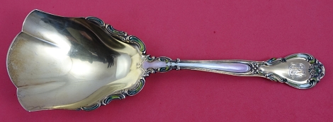 Berry Scoop vermeil w/ enamel and applied lacing 8 7/8
